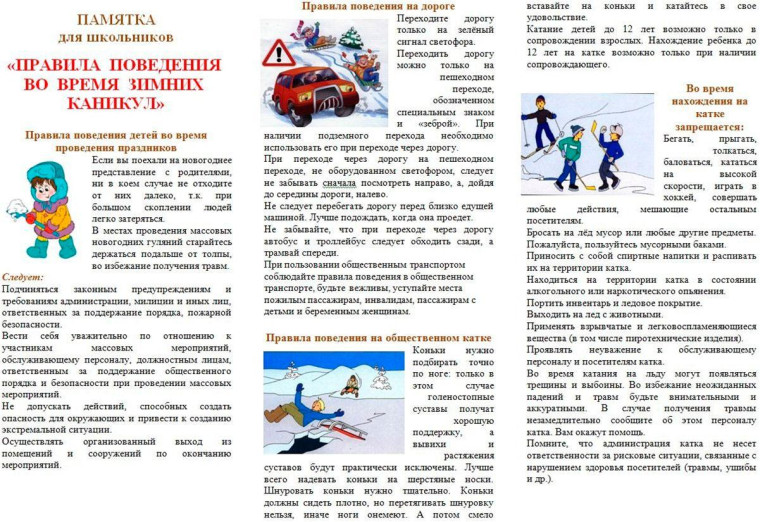 Правила поведения на общественном катке. .