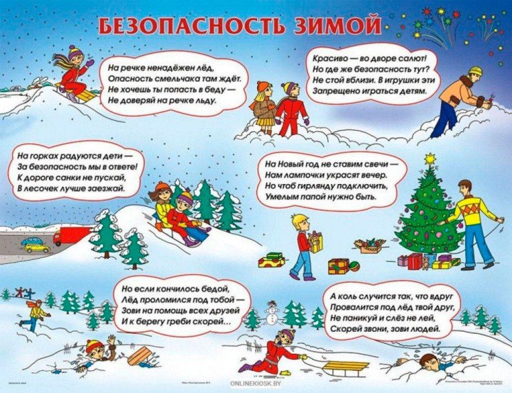 Правила поведения зимой на открытых водоемах.