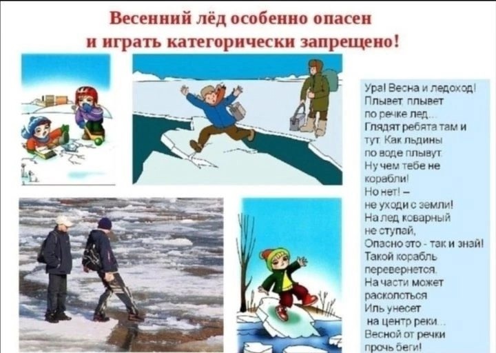 Правила безопасного поведения на водоёмах и вблизи них во время весеннего паводка.